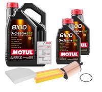 FEBI Controllo Set 7L MOTUL 8100 X-CLEAN 0W-30 Per Audi A4 Avant 2.0 TDI Q5