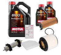 FEBI Controllo Set 7L MOTUL 8100 X-CLEAN 0W-30 Per Audi A4 Avant 3.0 TDI