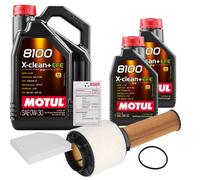 FEBI Controllo Set 7L MOTUL 8100 X-CLEAN 0W-30 Per Audi A4 Avant 3.0 TDI