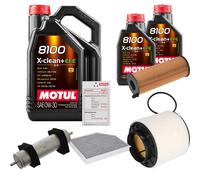 FEBI Controllo Set 7L MOTUL 8100 X-CLEAN 0W-30 Per Audi A4 Avant 3.0 TDI