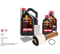 FEBI Controllo Set 7L MOTUL 8100 X-CLEAN 0W-30 Per Audi A4 Avant 3.0 TDI