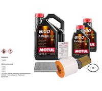 FEBI Controllo Set 7L MOTUL 8100 X-CLEAN 0W-30 Per Audi A6 40 TDI Mild