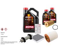 FEBI Controllo Set 7L MOTUL 8100 X-CLEAN 0W-30 Per Audi A6 Allroad 3.0 TDI