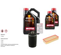 FEBI Controllo Set 7L MOTUL 8100 X-CLEAN 0W-30 Per Audi Q3 2.0 TFSI Quattro