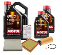 FEBI Controllo Set 7L MOTUL 8100 X-CLEAN 0W-30 Per BMW 1Er 118I 116I 2