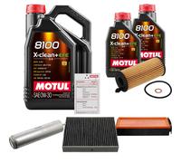 FEBI Controllo Set 7L MOTUL 8100 X-CLEAN 0W-30 Per BMW 3 Gran Turismo 330D