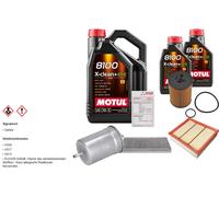 FEBI Controllo set 7L MOTUL 8100 X-CLEAN 0W-30 per Mercedes-Benz classe A