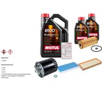 FEBI Controllo set 7L MOTUL 8100 X-CLEAN 0W-30 per Mercedes-Benz classe A