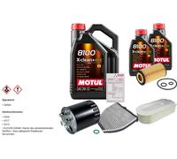 FEBI Controllo set 7L MOTUL 8100 X-CLEAN 0W-30 per Mercedes-Benz classe C