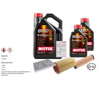 FEBI Controllo set 7L MOTUL 8100 X-CLEAN 0W-30 per Mercedes-Benz classe C
