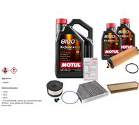 FEBI Controllo set 7L MOTUL 8100 X-CLEAN 0W-30 per Mercedes-Benz classe E