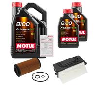 FEBI Controllo set 7L MOTUL 8100 X-CLEAN 0W-30 per Mercedes-Benz classe E