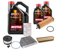 FEBI Controllo Set 7L MOTUL 8100 X-CLEAN 0W-30 Per Mercedes-Benz E-Klasse