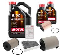 FEBI Controllo Set 7L MOTUL 8100 X-CLEAN 0W-30 Per VW Caddy III Kasten 2.0