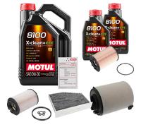 FEBI Controllo Set 7L MOTUL 8100 X-CLEAN 0W-30 Per VW Caddy III Kasten 2.0