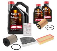 FEBI Controllo Set 7L MOTUL 8100 X-CLEAN 0W-30 Per VW Golf VI 1.6 TDI 2.0