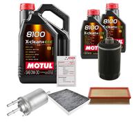 FEBI Controllo set 7L MOTUL 8100 X-CLEAN 0W-30 per VW Multivan VI 2.0 TSI
