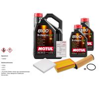 FEBI Controllo set 7L MOTUL 8100 X-CLEAN 0W-30 per VW Passat Variant 2.0 TDI