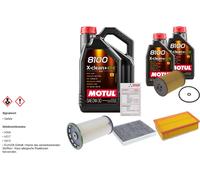 FEBI Controllo Set 7L MOTUL 8100 X-CLEAN 0W-30 Per VW Passat Variant 2.0 TDI