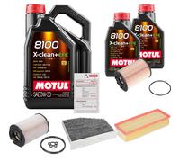 FEBI Controllo Set 7L MOTUL 8100 X-CLEAN 0W-30 Per VW Touran Van 1.9 TDI 2.0