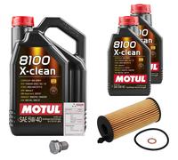 FEBI Controllo Set 7L MOTUL 8100 X-CLEAN 5W-40 per BMW X3 xDrive35d F25