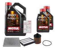 FEBI Controllo Set 7L MOTUL 8100 X-CLEAN EFE 5W-30 Per Fiat Freemont 2.0 JTD