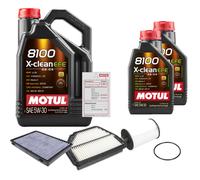 FEBI Controllo Set 7L MOTUL 8100 X-CLEAN EFE 5W-30 Per Opel Antara 2.2 CDTi