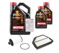 FEBI Controllo Set 7L MOTUL 8100 X-CLEAN EFE 5W-30 Per Opel Antara 2.2 CDTi
