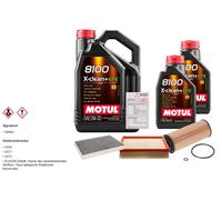 Febi Controllo Set 7L Motul 8100 x-Pulire 0W-30 per Audi A6 Avant 1.9 Tdi