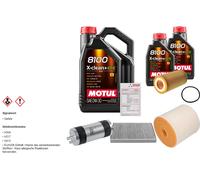Febi Controllo Set 7L Motul 8100 x-Pulire 0W-30 per Audi A6 Avant 3.0 50