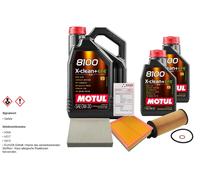 Febi Controllo Set 7L Motul 8100 x-Pulire 0W-30 per BMW 4 Gran Coupè 418d