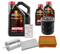 Febi Controllo Set 7L Motul 8100 x-Pulire 0W-30 per di Audi A4 Cabriolet