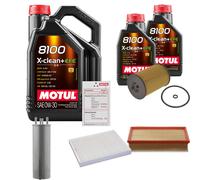 Febi Controllo Set 7L Motul 8100 x-Pulire 0W-30 per Di VW Multivan VI