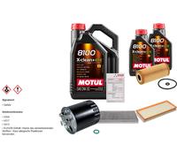 Febi Controllo Set 7L Motul 8100 x-Pulire 0W-30 per Mercedes Benz a Class