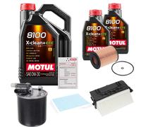 Febi Controllo Set 7L Motul 8100 x-Pulire 0W-30 per Mercedes-Benz Gle 350 D