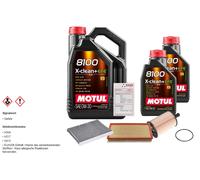 Febi Controllo Set 7L Motul 8100 x-Pulire 0W-30 per Per VW Golf IV 2.3 V5 3.2