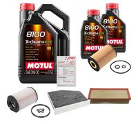 Febi Controllo Set 7L Motul 8100 x-Pulire 0W-30 per Per VW Golf VI Variant