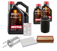 Febi Controllo Set 7L Motul 8100 x-Pulire 0W-30 per Per VW Multivan VI