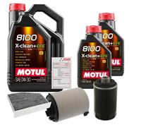 Febi Controllo Set 7L Motul 8100 x-Pulire 0W-30 per Seat Altea XL