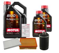 Febi Controllo Set 7L Motul 8100 x-Pulire 0W-30 per Seat Exeo Set Pezzi 1.8 TSI