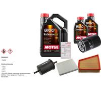 Febi Controllo Set 7L Motul 8100 x-Pulire 0W-30 per Seat Ibiza III 1.8 T Fr