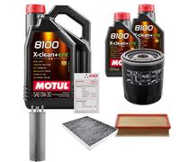 Febi Controllo Set 7L Motul 8100 x-Pulire 0W-30 per VW Di California T5