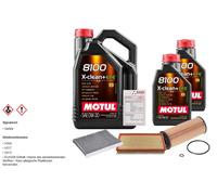 Febi Controllo Set 7L Motul 8100 x-Pulire 0W-30 per VW Golf IV Variante