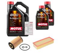 Febi Controllo Set 7L Motul 8100 x-Pulire 0W-30 per VW Passat Variant 2.0 Tdi