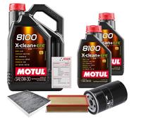 Febi Controllo Set 7L Motul 8100 x-Pulire 0W-30 per VW Transporter A V Bus