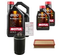 Febi Controllo Set 7L Motul 8100 x-Pulire 0W-30 per VW Transporter V Box
