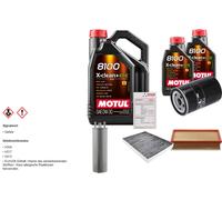 Febi Controllo Set 7L Motul 8100 x-Pulire 0W-30 per VW Transporter V Pulmino