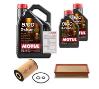 Febi Controllo Set 7L Motul 8100 x-Pulire Efe 5W-30 per VW Di Multivan V 2.0