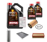 Febi Controllo Set 7L Motul 8100 x-Pulire Efe 5W-30 per VW Multivan A V 2.0