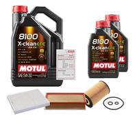 Febi Controllo Set 7L Motul 8100 x-Pulire Efe 5W-30 per VW Multivan V